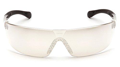 Pyramex Safety Pyramex S7280ST Provoq Safety Eyewear Indoor/Outdoor Mirror Anti-Fog Lens Black Temples