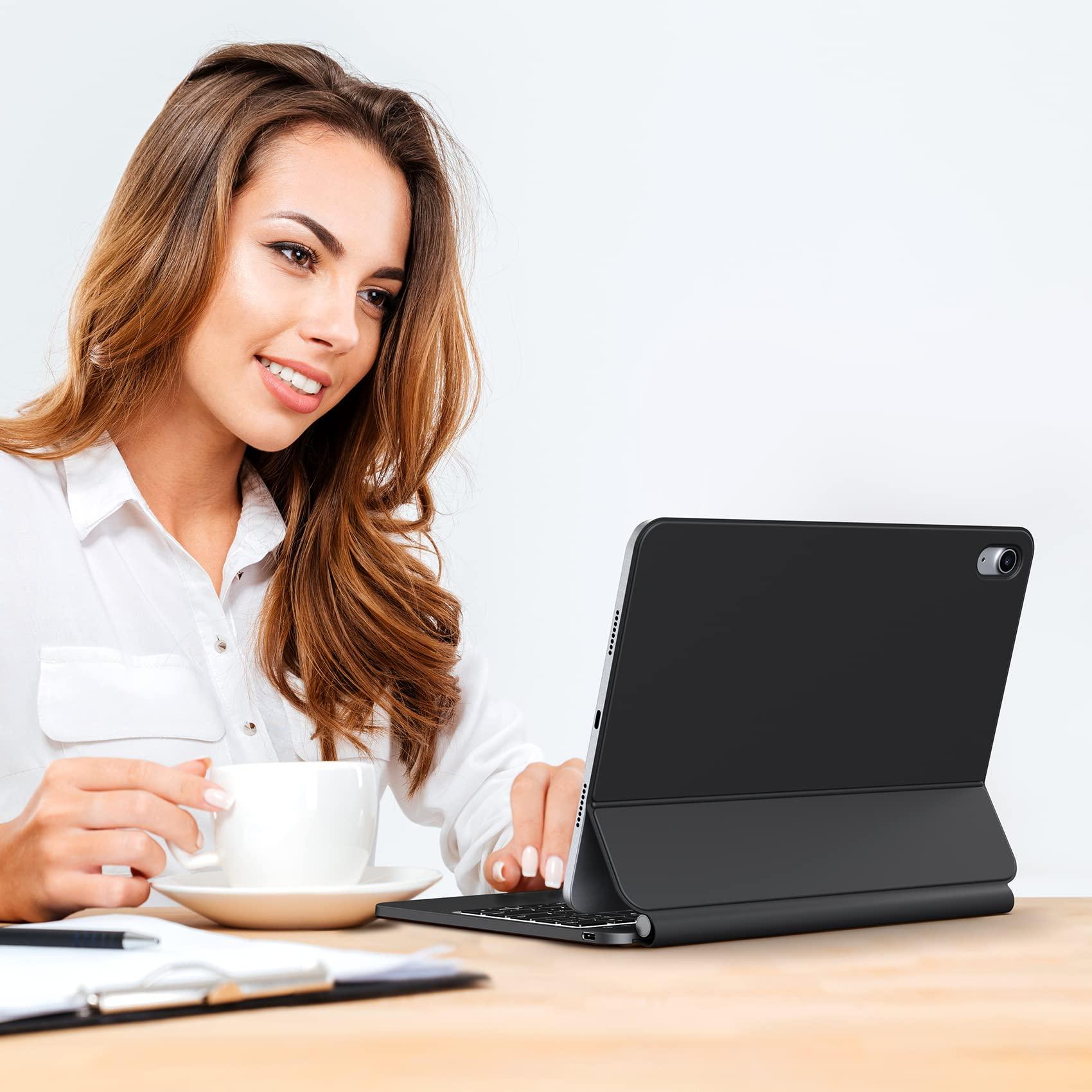 typecase typecase Edge Slim Magnetic Backlit Keyboard Case for iPad 10th Generation (10.9-inch, 2022) - Wireless Cover with Keypad & Multi-Touch Trackpad Compatible with Apple iPad 10 Gen 10.9