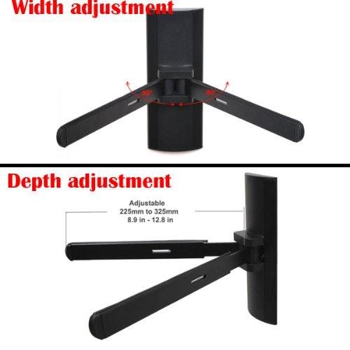 VideoSecu VideoSecu Articulating TV Wall Mount Bracket for Most 23" - 32" Plasma Flat Panel Screen LCD LED TV Displays with Free DVD DVR VCR Mount Bracket ML531BK WO3