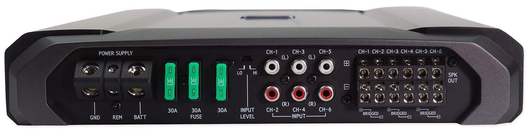 Alpine Alpine R-A90S 900 Watt R-Series 6-Channel Car Audio Amplifier Class D Amp Bundle with Rockville RWK4CU 4 AWG Gauge 100% Copper Complete Amp Installation Wire Kit OFC