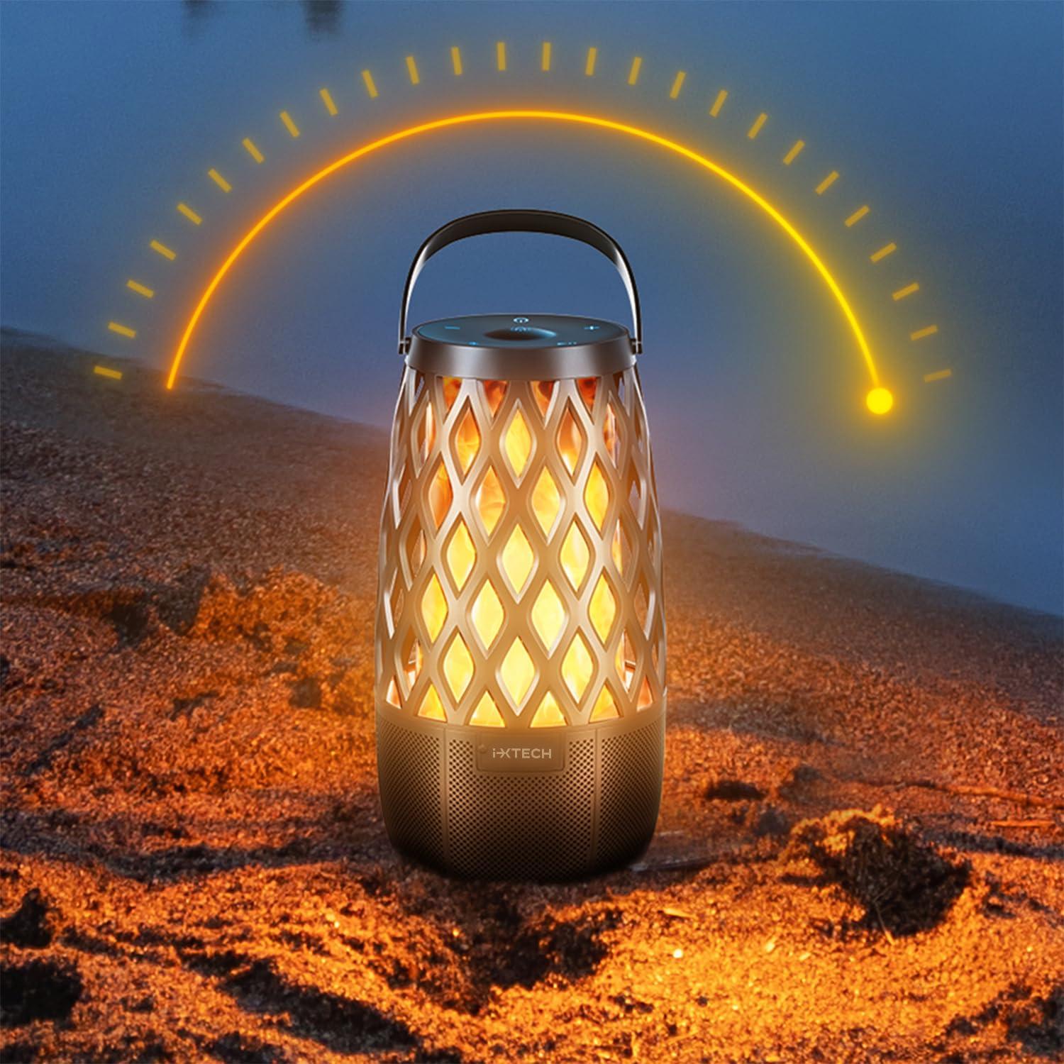 IXTECH IXTECH Outdoor Bluetooth Speakers, Waterproof Portable Bluetooth Speaker Wireless with Lights, Outdoor Gifts for Dads Mom, Multi-Sync Wireless Connection, Lantern Speakers Mountable, 2 Pack