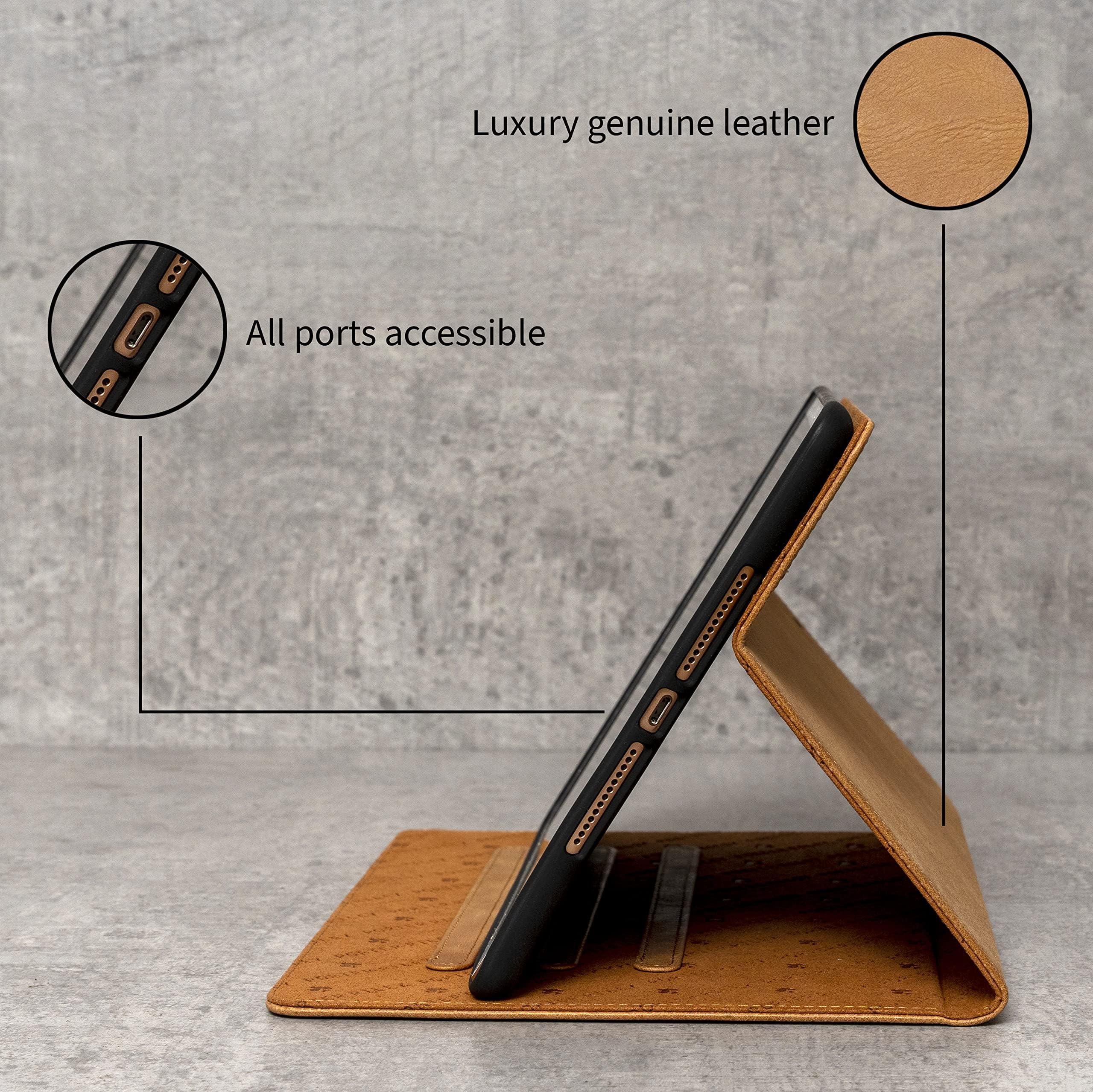 Porter Riley Porter Riley - Leather Case Compatible with iPad Air 11" 6th Gen 2024 Release. Premium Genuine Leather Stand/Cover/Flip Case (Tan)