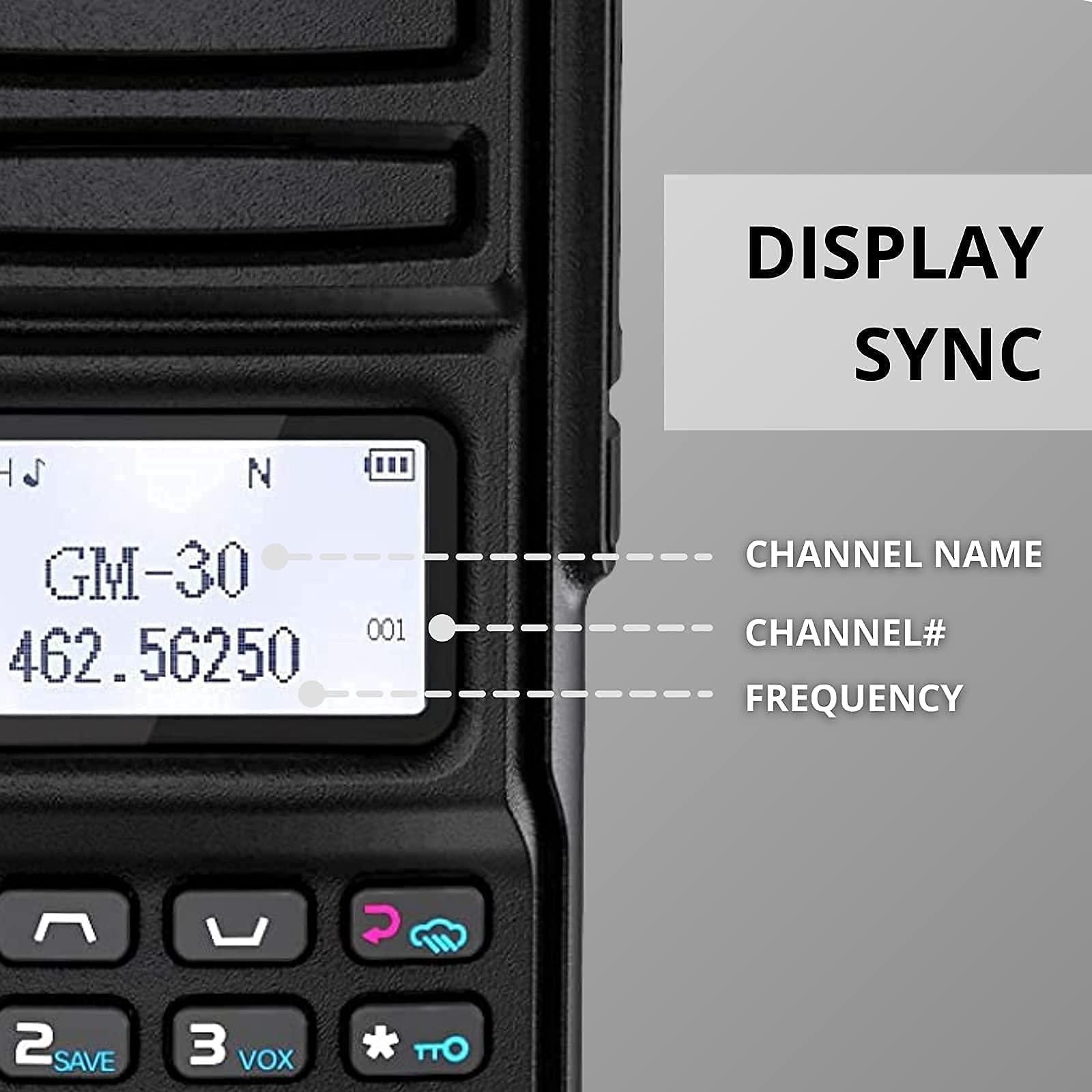 Radioddity Radioddity GM-30 GMRS Radio, Handheld 5W Long Range Two Way Radio for Adults + Radioddity RS22 Remote Speaker Mic with Clear Sound
