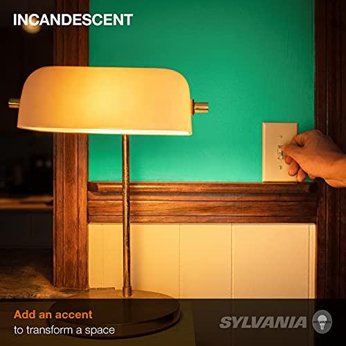 LEDVANCE SYLVANIA T10 Incandescent 25-Watt Tubular Incandescent Bulb, Medium Base, 230 Lumens, 100 CRI, 2580K, Clear (18491)