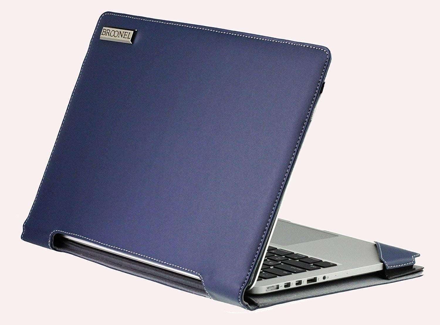 Broonel Broonel - Profile Series - Blue Leather Laptop Case Compatible with Google Pixelbook Go M3 Chromebook