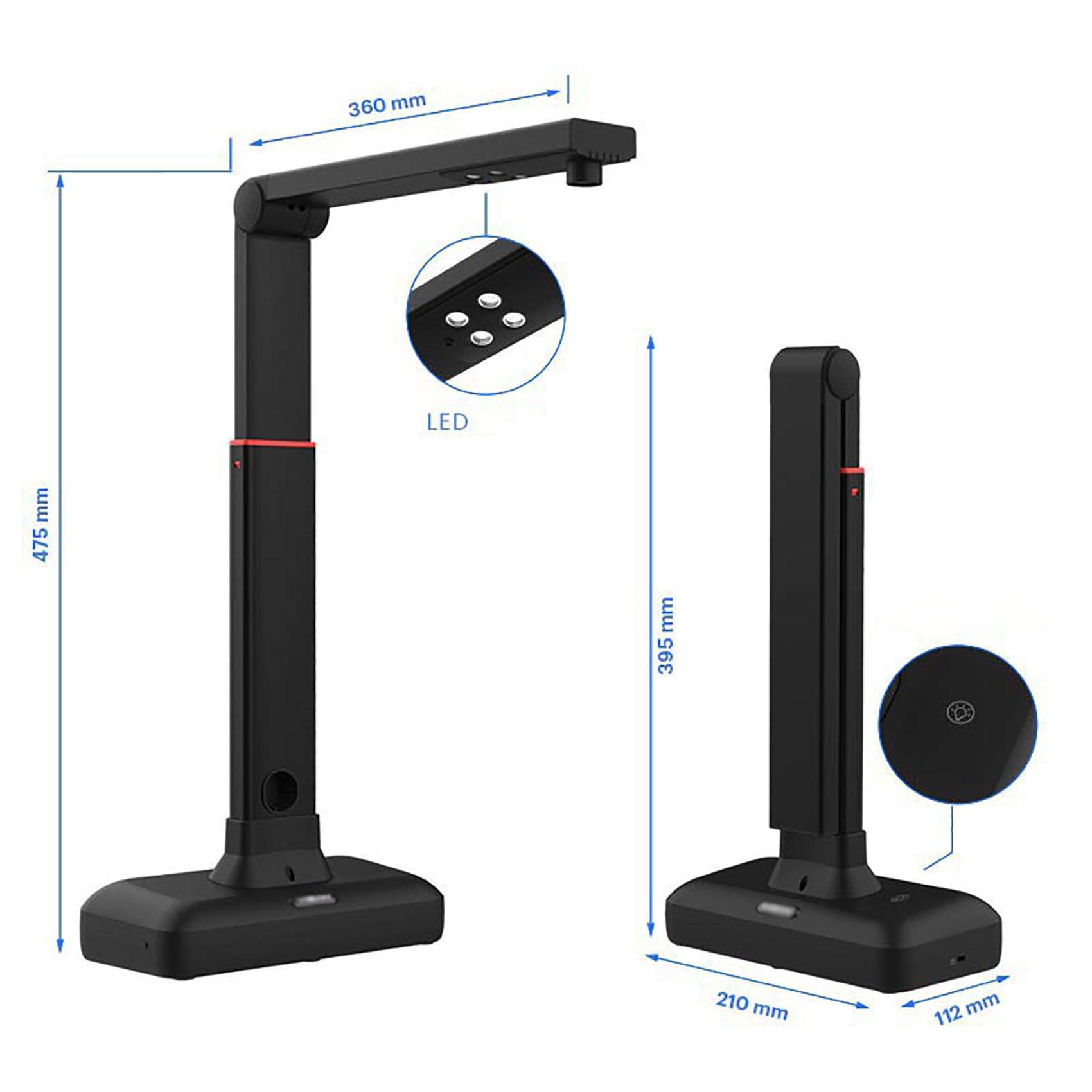 Kadxyan S21 A2 Overhead Scanner, A2/A3 Large Format Camera Scanner for Book & Document, Auto Flatten & Fingerprint Removal Technologies, 23MP High Resolution