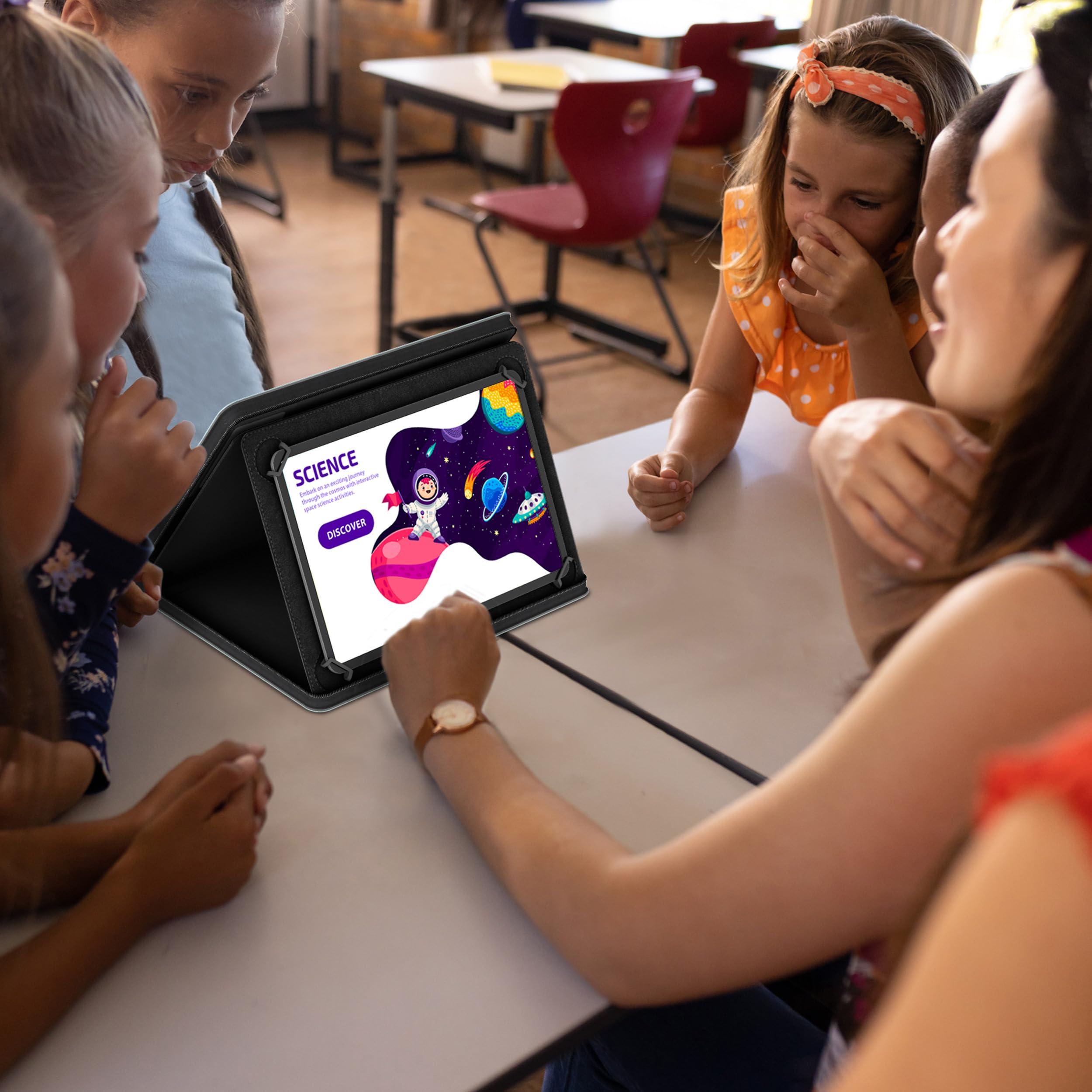 KHOMO KHOMO Universal Padfolio Case - Portfolio Organizer for Tablet 8.5 up to 11 inch –PU Leather Notebook Pad Holder Folder for iPad, Air, Pro & Others