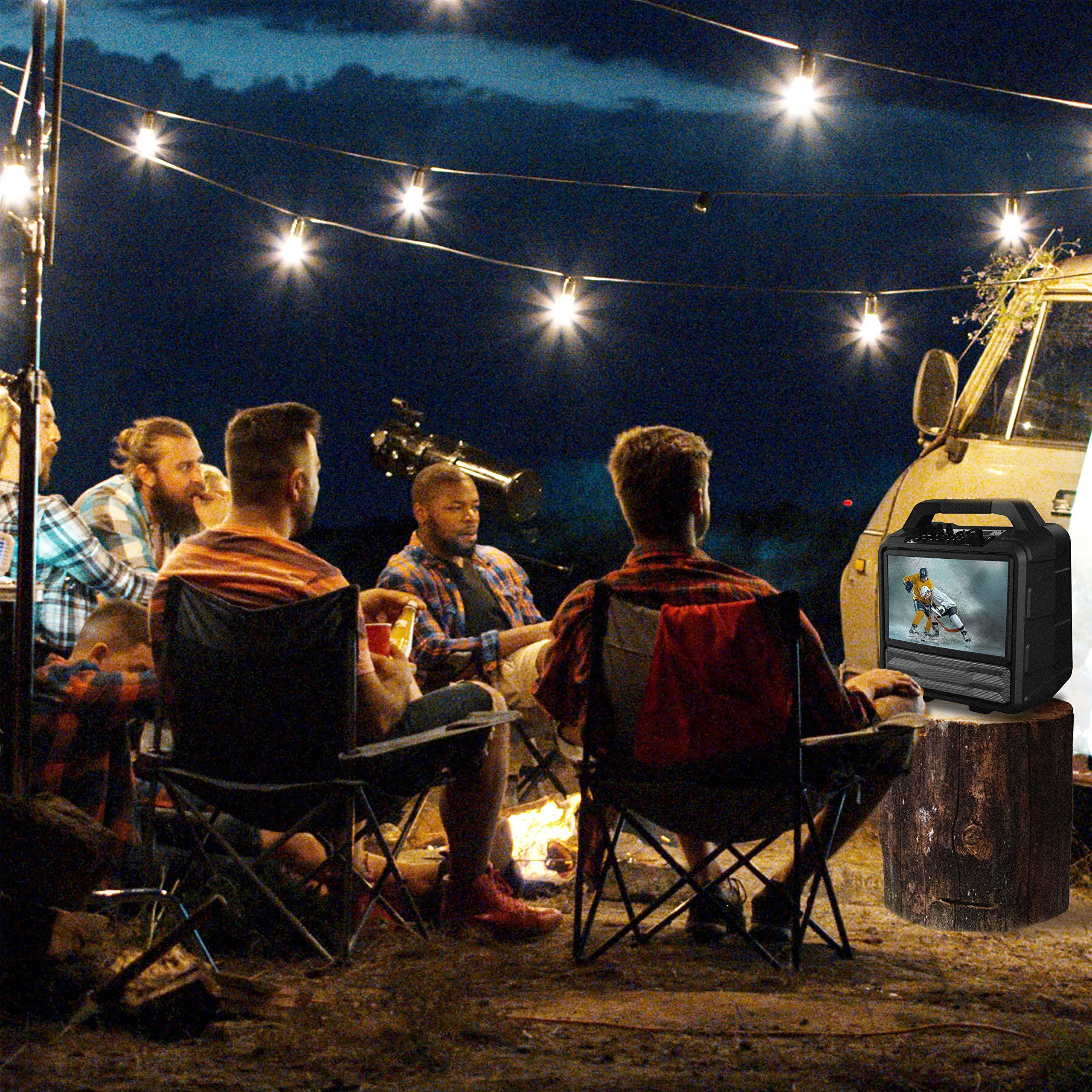 Monster Monster Vision Portable Entertainment System | 15.6-inch Full HD Display, 60W Audio, Up to 25 Hours of Playback. Two HDMI Ports for Your Favorite Smart Streaming or Gaming Device | Weather Resistant