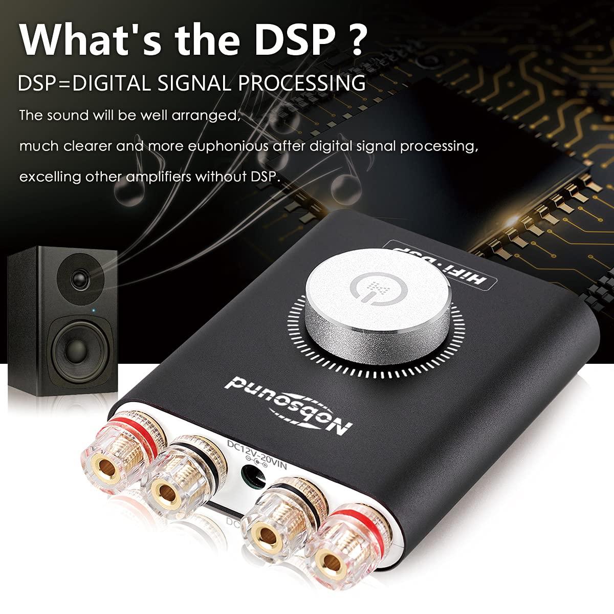 Douk Audio Nobsound NS-20G 200W Mini Bluetooth 5.0 Power Amplifier 2.0 Channel Wireless Receiver Hi-Fi DSP Stereo Headphone Audio Amp LED Display