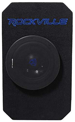 Rockville Rockville RMW8A, 8\" 800W Powered Truck Subwoofer, Class D Amp, Slim Ported Enclosure, Includes Remote Bass Knob, Perfect for Deep Bass in Compact Spaces