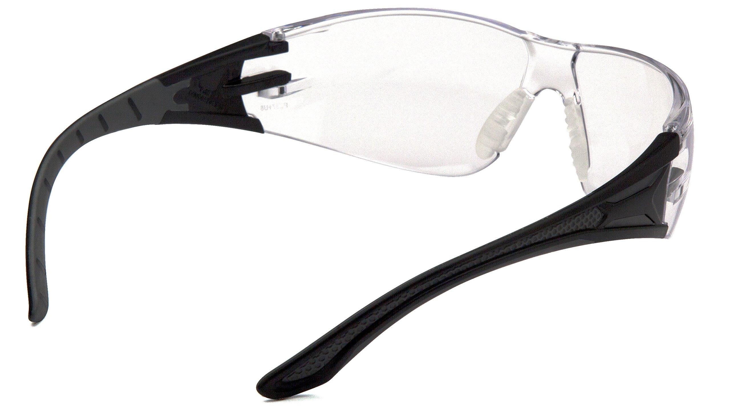 Pyramex Safety Pyramex Endeavor Plus Safety Glass Black/Gray Frame Clear Anti-Fog Lens