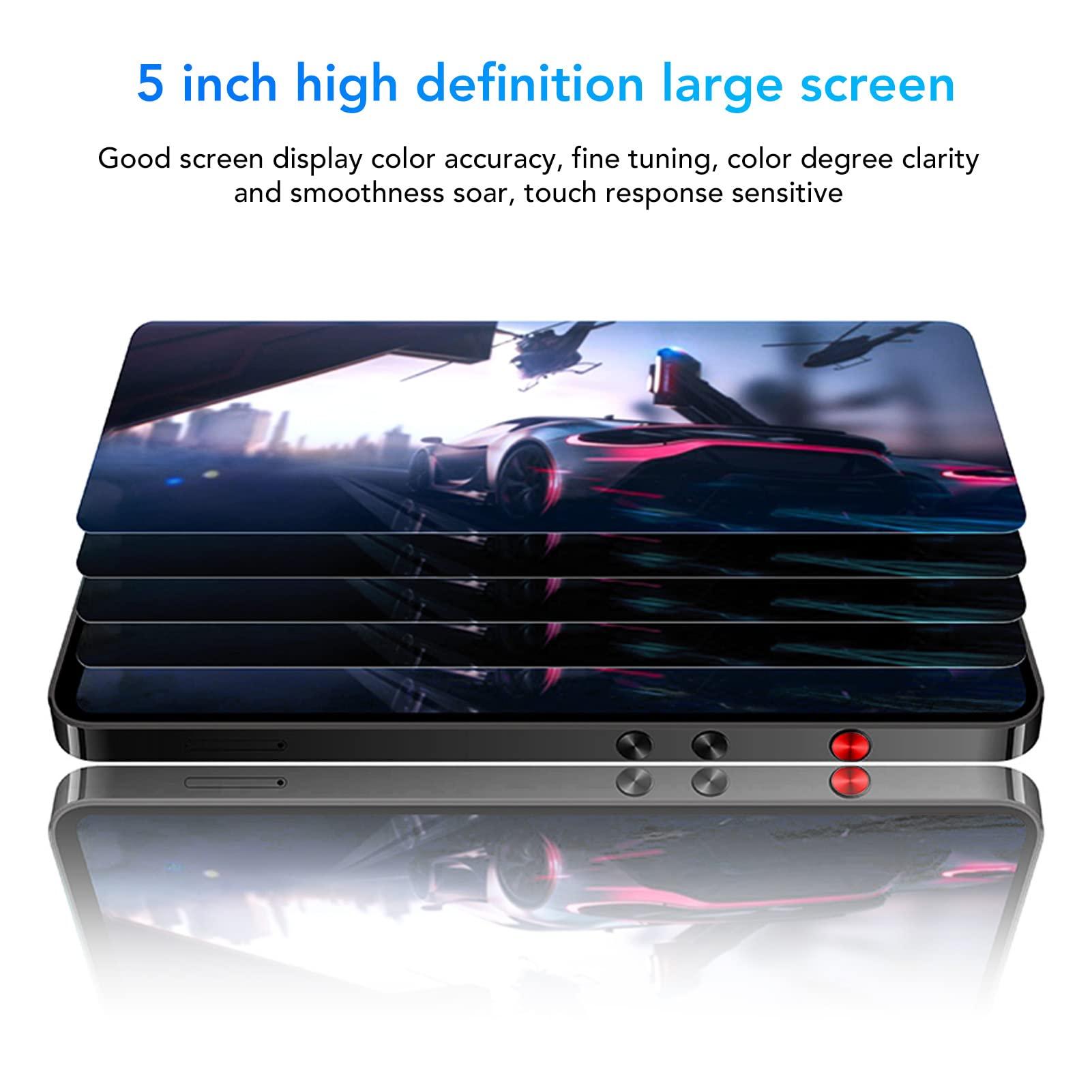 Luqeeg MP4 Player with Bluetooth and, 5 Full Mp3 Mp4 Player with Speaker, Android Portable Digital HiFi Sound Music Player for Sports Study Running (128GB)