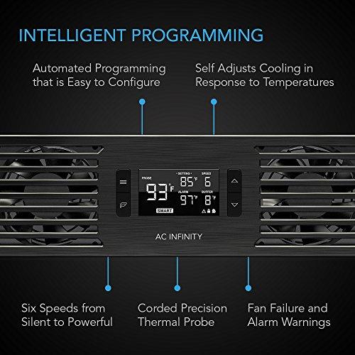 AC Infinity AC Infinity CLOUDPLATE T7-N, Rack Mount Fan Panel 2U, Intake Airflow, for Cooling AV, Home Theater, Network 19” Racks
