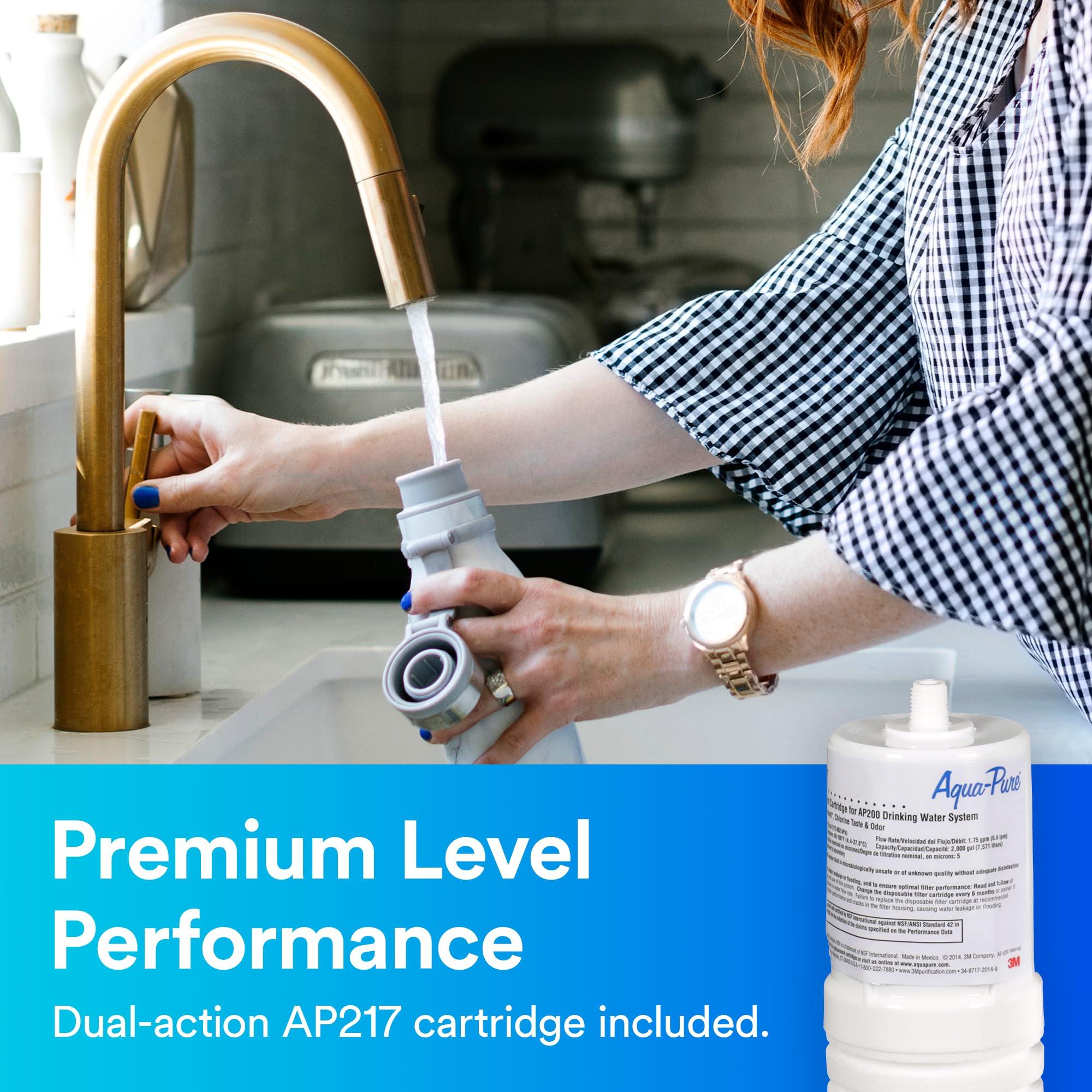 3M Aqua-Pure 3M Aqua-Pure Under Sink Water Filter System AP200, Full Flow