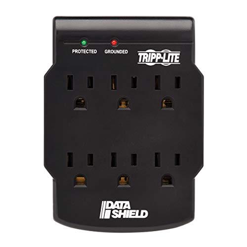 Tripp Lite Tripp Lite 6 Outlet Surge Protector Power Strip, Direct Plug In, Black, Lifetime Limited Warranty & $10,000 INSURANCE (SK6-0B)