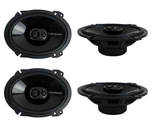 Rockford Fosgate 2 Pairs of Rockford Fosgate Punch P1683 260W Peak (130W RMS) 6" x 8" Punch Series 3-Way Full Range Coaxial Speakers