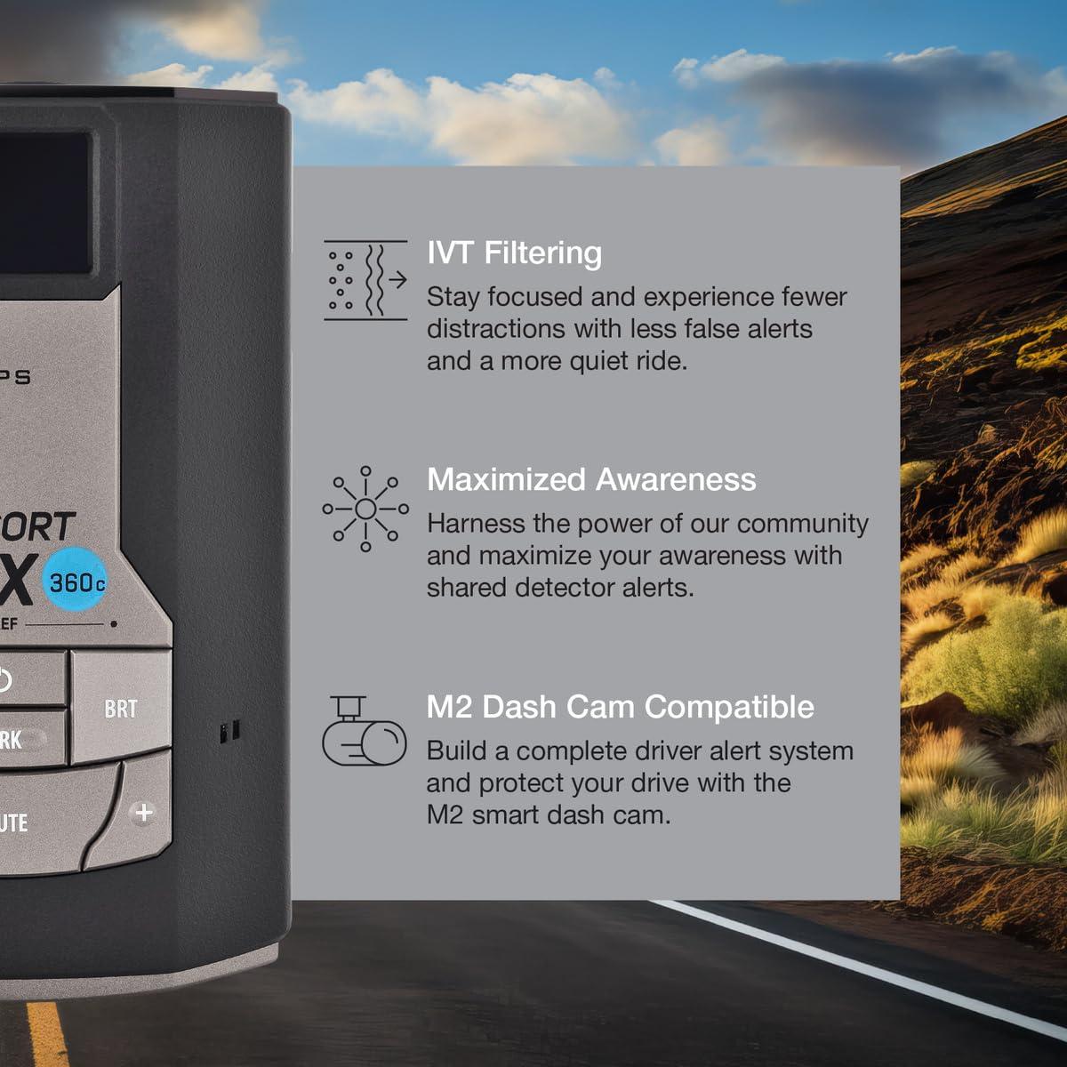 Escort Escort MAX 360c Laser Radar Detector - WiFi and Bluetooth Enabled, 360 Protection, Extreme Long Range (Renewed)