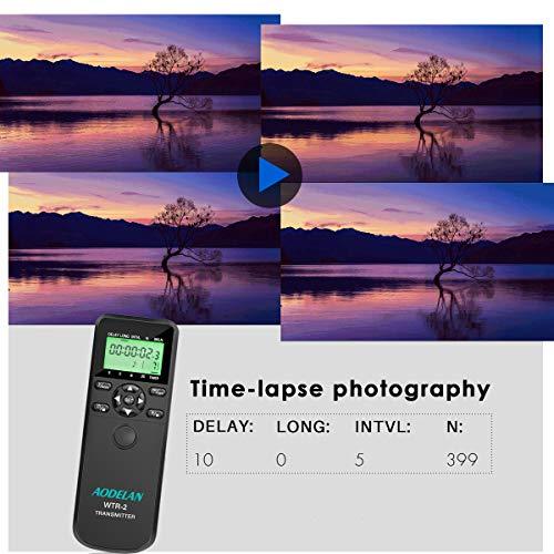 AODELAN AODELAN Camera Intervalometer Wireless Shutter Release Timer Remote Control for Sony a6400, a7III, a9, a77, a99, A7, A7 II, A7R IV, A7R II,A7RIII, a77II, a6500, a6300; Replace RM-L1AM and RM-SPR1