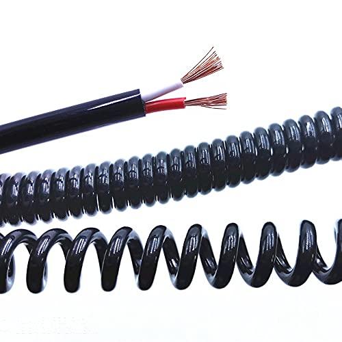 QiANGRENSD Electrical wire Spring Telescopic Spiral Cable Spring Spiral Cable 4 Core Spring Telescopic Stretchable Extension Wire Wire Spiral Cable 24AWG0.2mm /20AWG0.5mm /17AWG1.0mm /14AWG2.0mm(2.5 Meters,24AWG