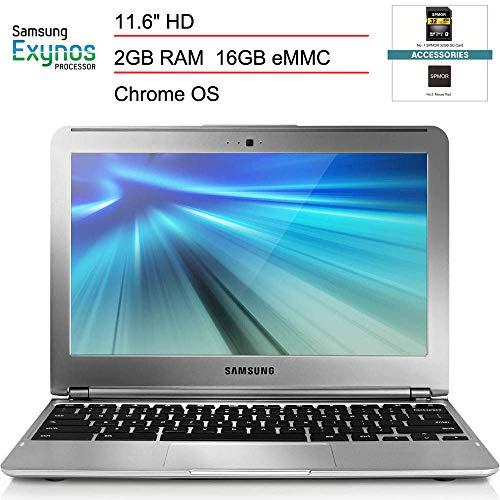 SAMSUNG SAMSUNG (Renewed) Chromebook 11.6" Laptop Computer for Business Student, Exynos 5250 1.7GHz CPU, 2GB RAM, 16GB eMMC, Google Classroom Ready, Chrome OS, SPMOR Mouse Pad + 32GB SD Card