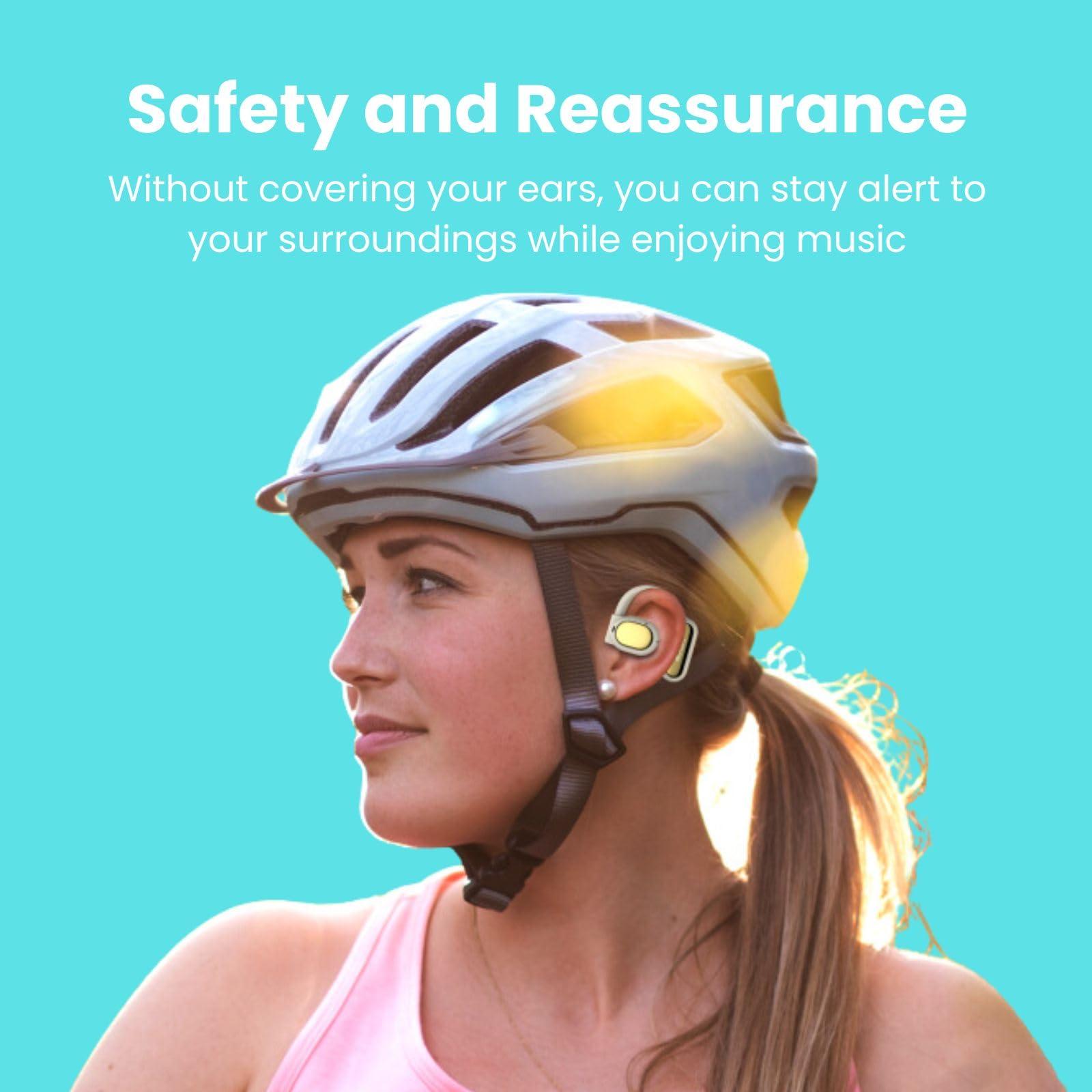 MOOR MOOR Beige OpenWave Open Ear Headphones Bluetooth 5.3 Wireless Earbuds, 40H Playtime ENC Noise Cancelling Earbuds with 16.2mm Dynamic Drivers for Premium Stereo Sound IPX4 Waterproof Earbuds