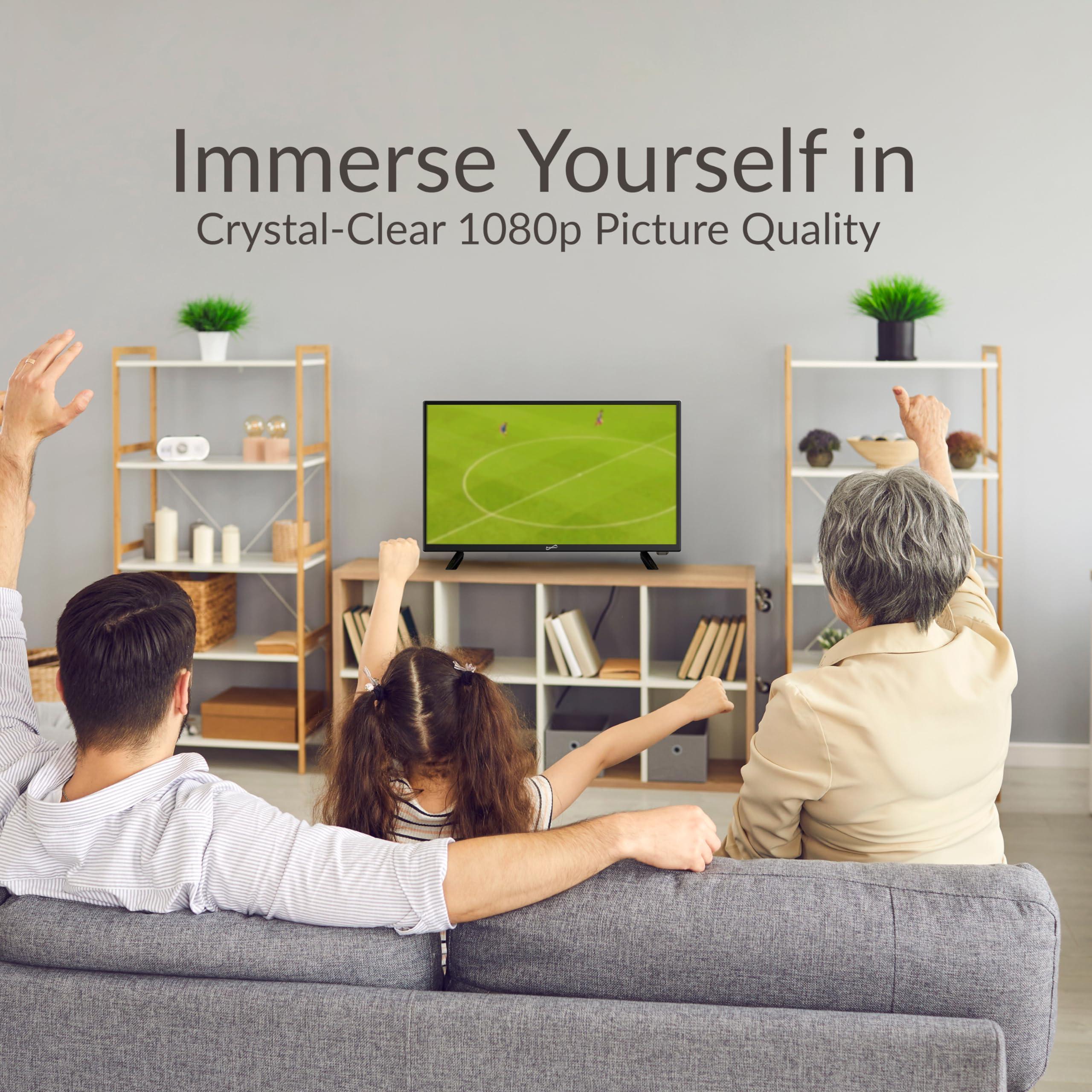 Supersonic Supersonic SC-2411 23.6\" DLED HDTV with Built-in Dual Tuners, HDMI Input, 1080p Resolution, 178 Viewing Angle, USB Compatible, Remote Control and AC/DC Compatibility