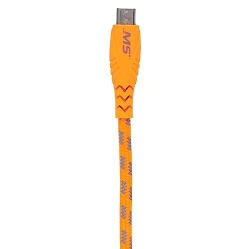 Mobile Spec Mobile Spec MB06714 10 Foot Micro to USB Hi-Visability Charge and Sync Cable - Orange