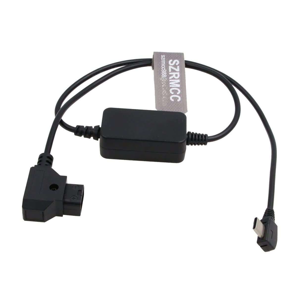 SZRMCC SZRMCC USB C Type-C Regulated 5V to D-tap V Mount Gold-Mount Power Cable for Sound Devices Mix Pre II Blackmagic SDI Converter (Right Angle USB C)