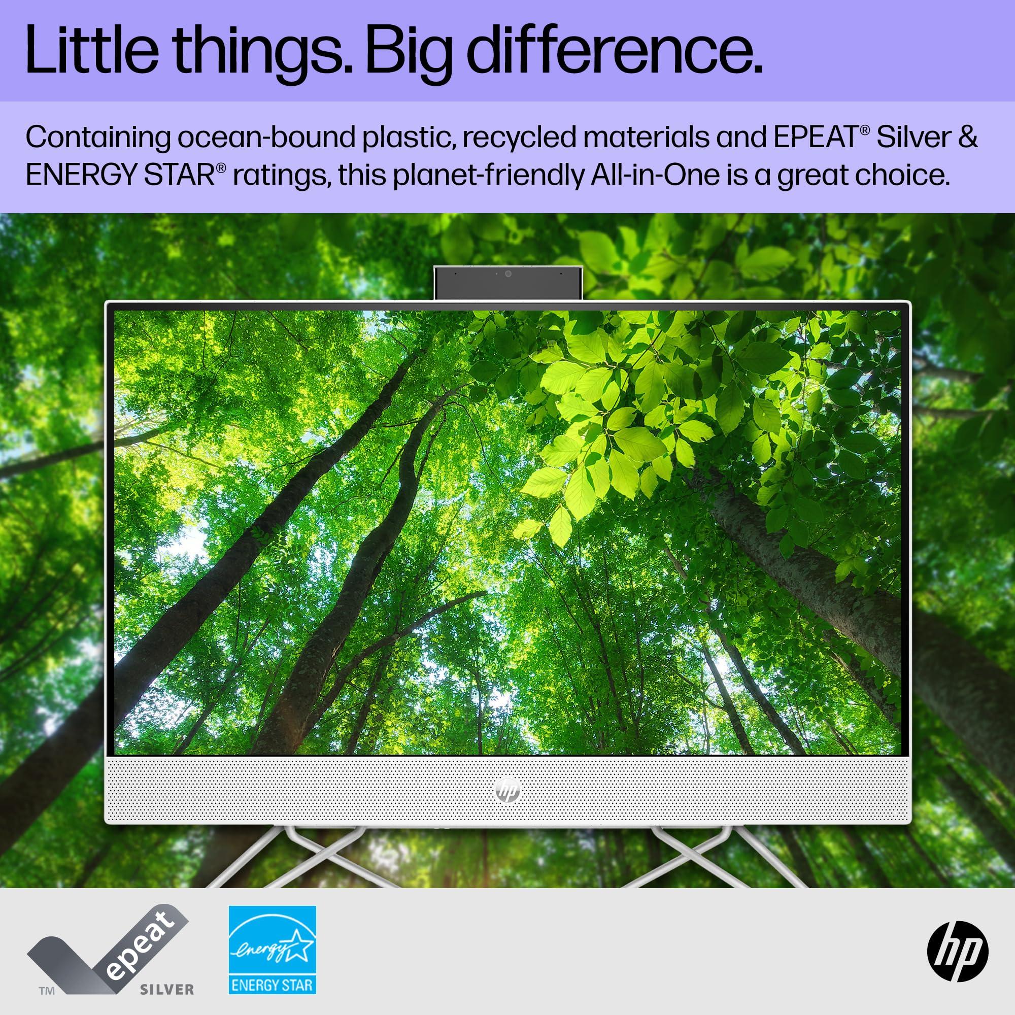 HP HP 24 inch All-in-One Desktop PC, FHD Display, Intel Core i5-1235U, 8 GB SDRAM, 256 GB SSD, Intel UHD Graphics, Windows 11 Home, 24-cb1210 (2024)