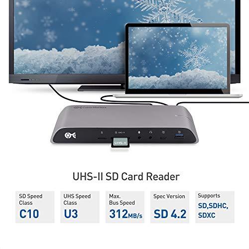 Cable Matters Cable Matters USB C Dock for Windows - Dual 4K HDMI, 80W Charging, UHS-II SD Card Slot, 10Gbps USB-A/USB-C Gigabit Ethernet - Thunderbolt 4 / USB4 / Thunderbolt 3 Port Compatible USB C Docking Station