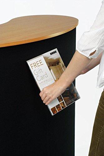 Displays2go Displays2go Tradeshow Counter with iPad Stand, Steel, Laminated MDF, Aluminum Silver w/Black Hook & Loop Fabric (CTRVIPDCBK)