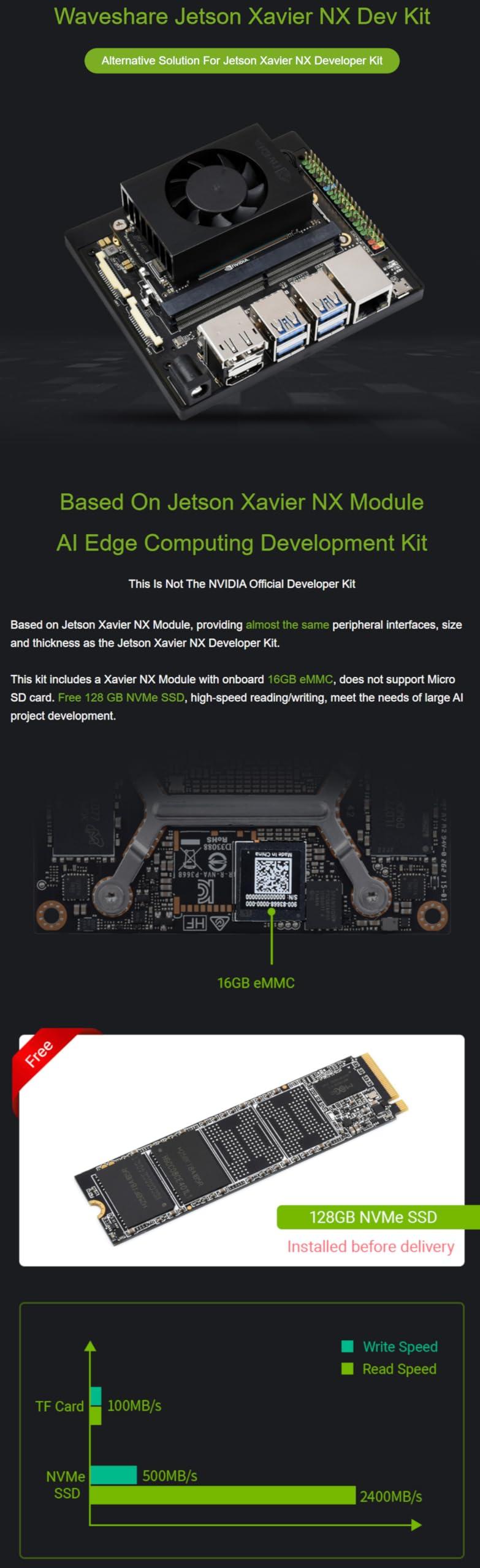 TUOPUONE TUOPUONE Jetson Xavier NX AI Development Board Waveshare NX Development Board Based on Jetson Xavier NX JETSON-XAVIER-NX-16G-DEV-KIT
