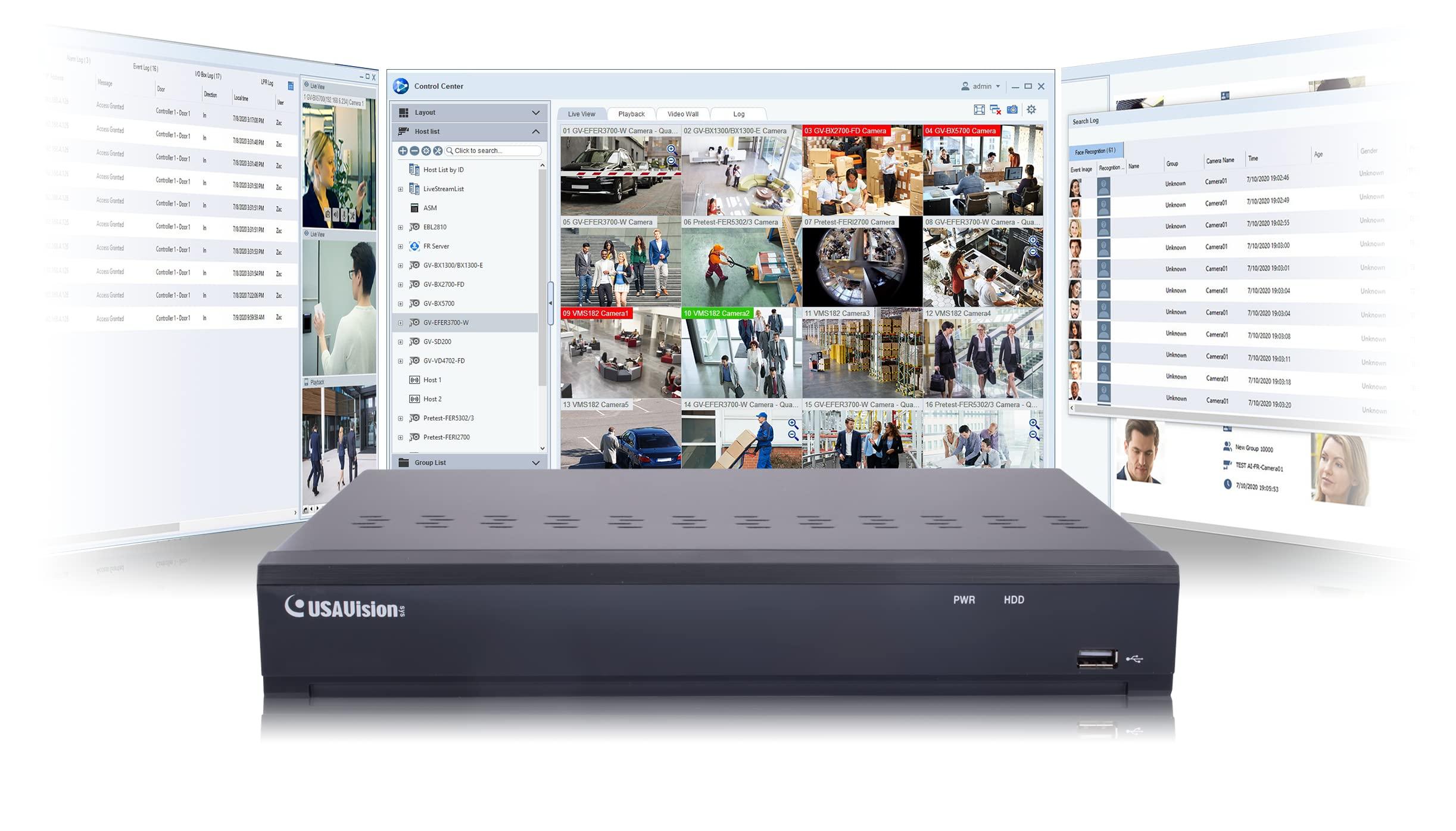 GeoVision USA Vision SNVR Bundle Package, 6 Pieces R500 5MP Turret Camera + 8 CH SNVRL810 with 2TB HDD, UA-SNVRL810R500-2TB