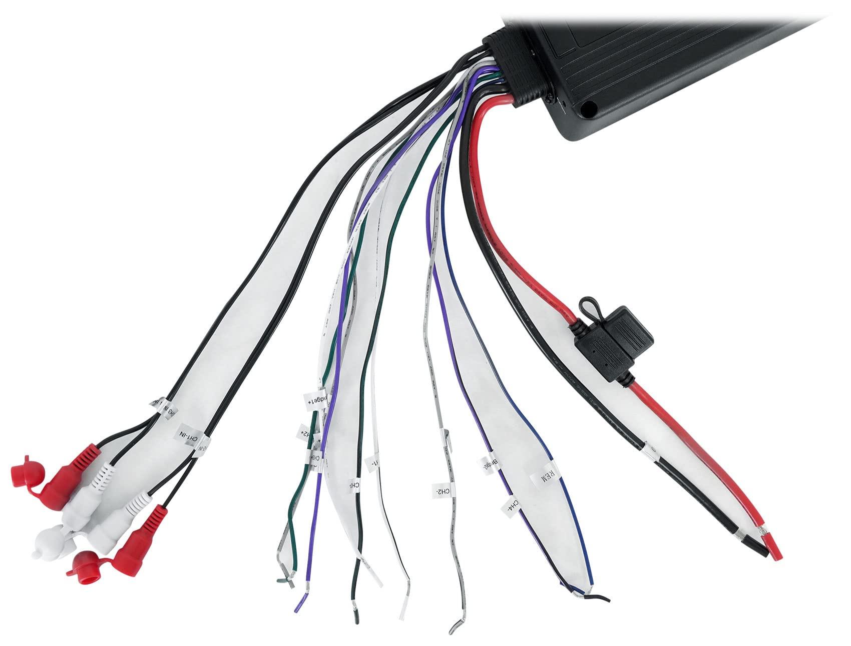 Rockville Rockville ATV420 V2 500W 4-Channel UTV/Motorcycle Amplifier, IP65 Waterproof, Bluetooth, Compact Design, Crossover Controls, Perfect for ATVs/UTVs/Motorcycles