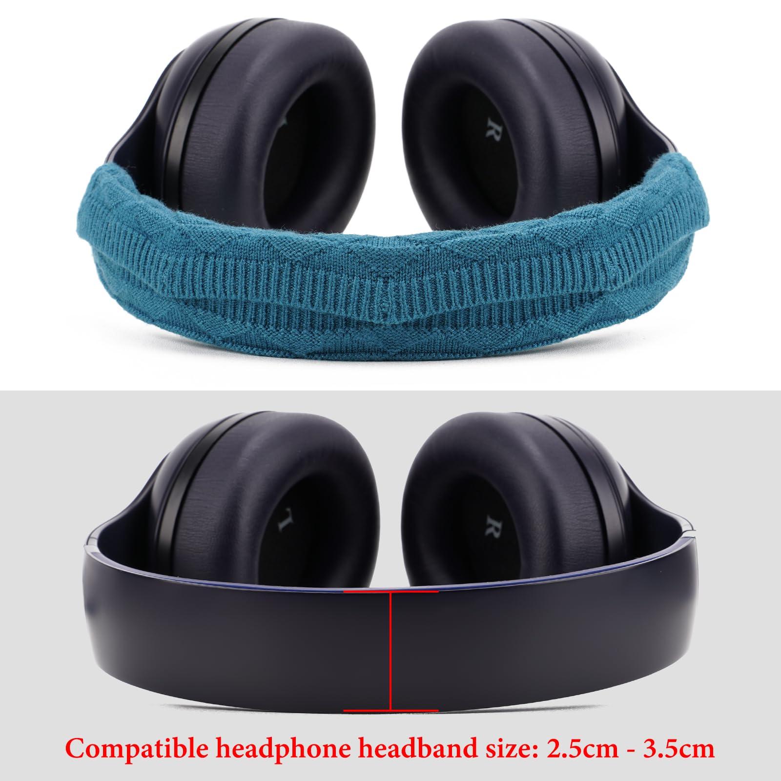 GEEKRIA Geekria Knit Fabric Headband Cover Compatible with Bose QC 35II, QC 25, Beats Studio3, Studio2.0, Sony WH1000XM4, Sennheiser Urbanite XL Headphones, Replacement Repair Part (Pop Blue)
