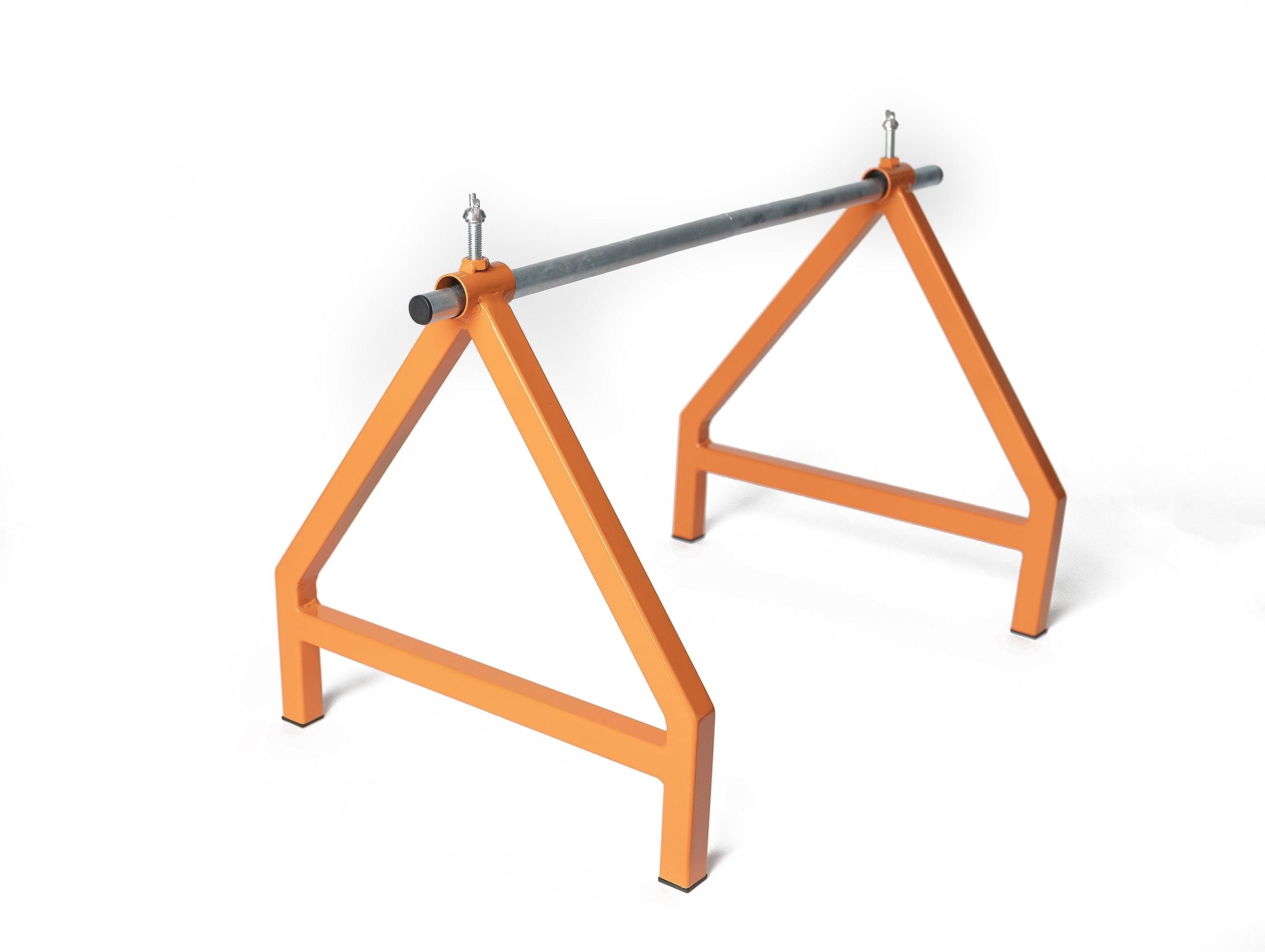 Wire Reel EIP Wire Caddy and 24" Wide Spool Rod | Portable Cable/Wire Spool Rack | Wire Reel Dispenser Heavy Duty Steel Welded Frame for up to 28" Diameter Spools | 220 lb Capacity | Heavy Duty knobs