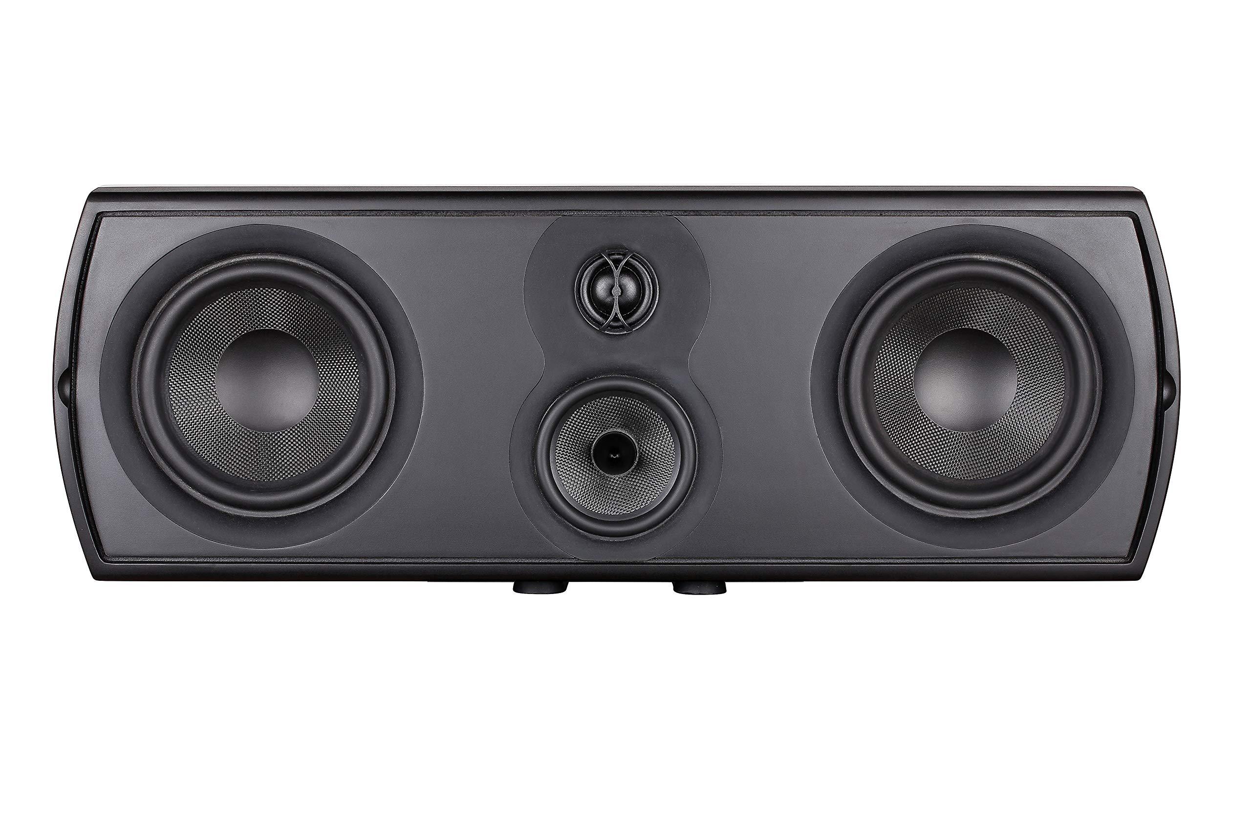 Aperion Audio Aperion Audio Verus III Grand V6C 3-Way Center Channel Speaker with Dual 6.5-Inch Woofers for Home Theater, Crystal-Clear Dialogue and Vocals, Passive, Wall Mountable, Single (Gloss Black)