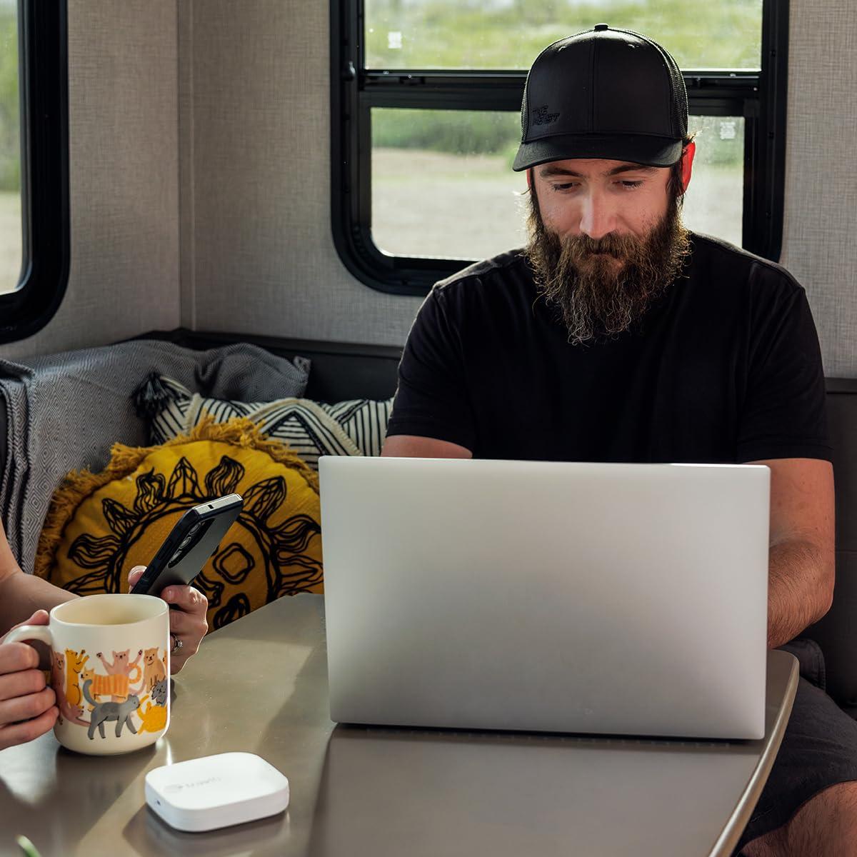 TravlFi TravlFi Journey1 LTE RV WiFi Hotspot | RV Internet with Multiple Networks, Pay As You Go and No Contracts | Portable Internet for Travel, Motorhomes and Campers