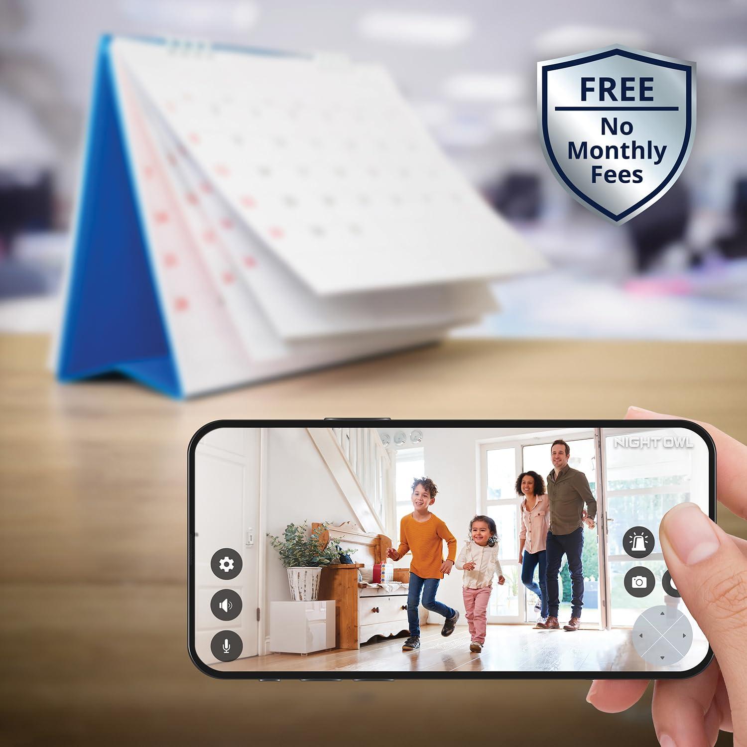 Night Owl Night Owl Power Over Ethernet 12 Channel NVR Video Home Security Camera System with (8) Wired IP 4K HD Indoor/Outdoor Deterrence Cameras and 2TB Hard Drive (Add up to 4 Wi-Fi Cameras)