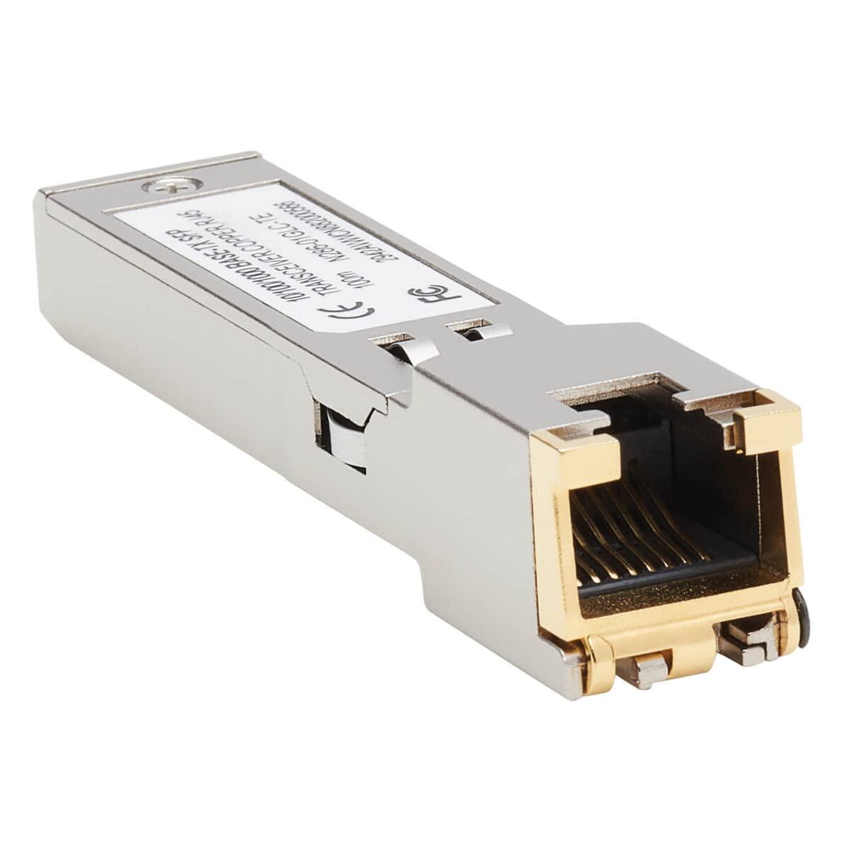 Tripp Lite Tripp Lite Cisco GLC-TE Compatible SFP Transceiver, 10/100/1000Base-TX Module, Copper, RJ45, Cat6 Ethernet, 100 m (N286-01GLC-TE)