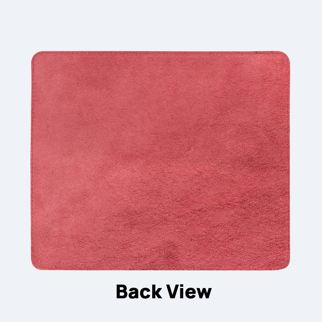 OXA OXA Leather Mouse Pad | Smooth Surface | Non-Slip Base | Tracking Precision | Full Crafted from Genuine Leather | for Both Women & Men Home Decor Usage | - Red