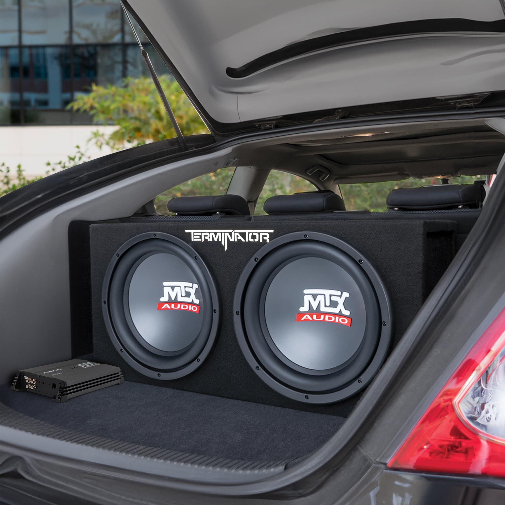 MTX MTX Audio TNP212D2 Terminator Power Pack Subwoofer System - Set of 2,BLACK