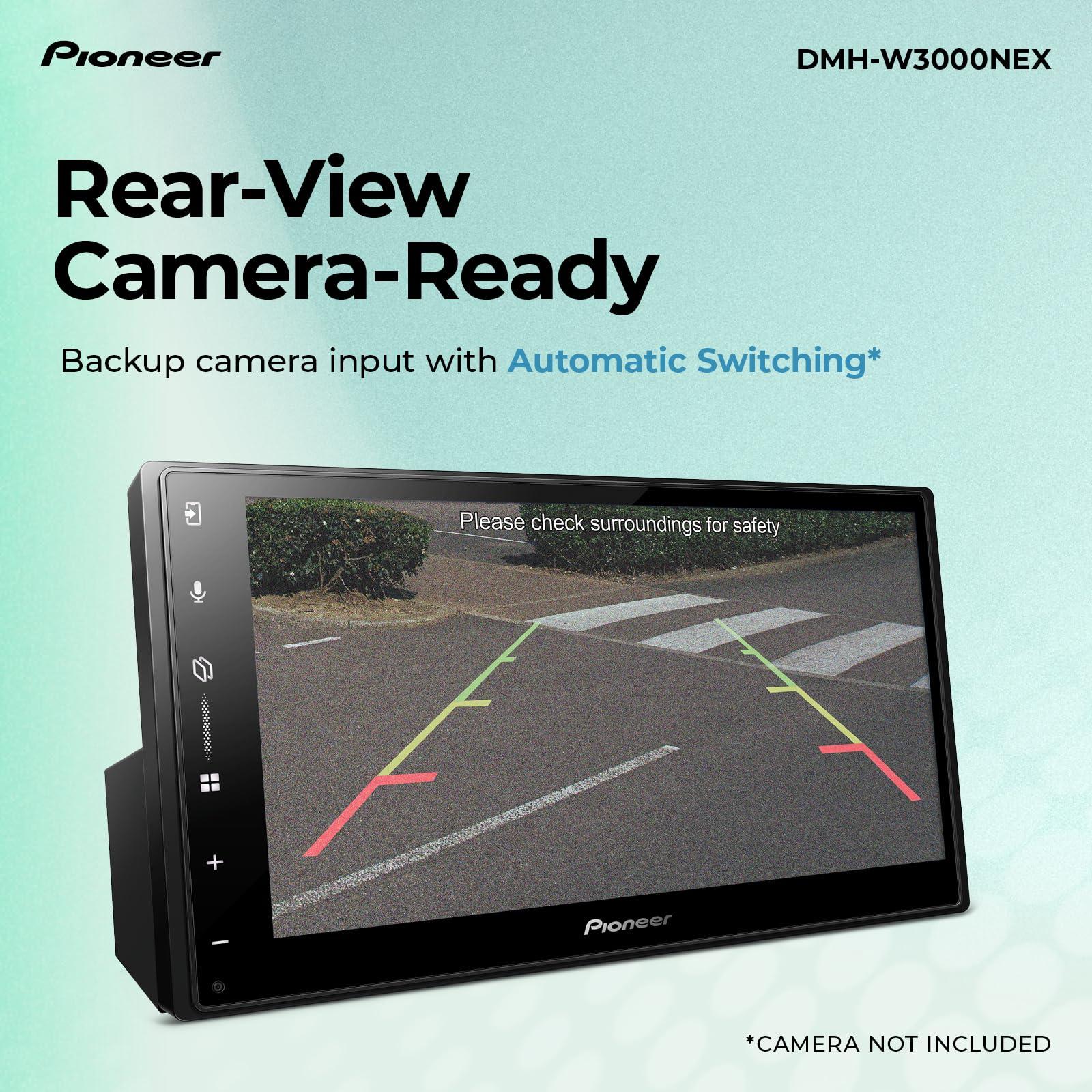 Pioneer Pioneer DMH-W3000NEX 6.8" Double Din Multimedia Digital Media Receiver, Wireless Apple CarPlay and Android Auto, Bluetooth, Backup Camera Compatible, Touchscreen, One Touch Navigation