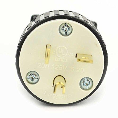 Superior Electric Superior Electric YGA021 Straight Electrical Plug 3 Wire, 20 Amps, 125V, NEMA 5-20P (1)