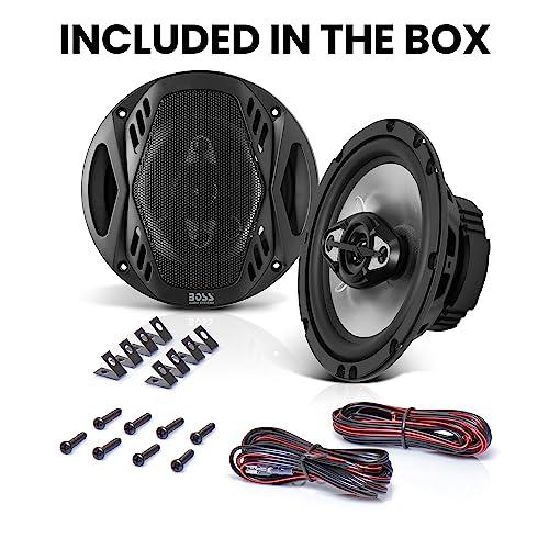 BOSS Audio Systems BOSS Audio Systems NX654 Onyx Series 6.5 Inch Car Door Speakers - 400 Watts (per pair), Coaxial, 4 Way, Full Range, 4 Ohms, Sold in Pairs, Bocinas Para Carro