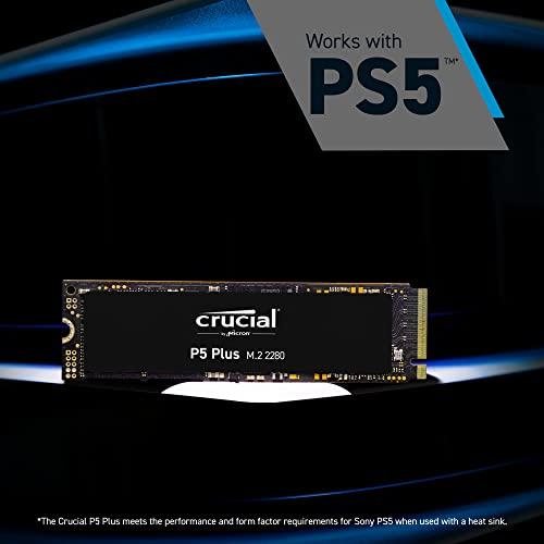 Crucial Crucial P5 Plus 2TB PCIe Gen4 3D NAND NVMe M.2 Gaming SSD, up to 6600MB/s - CT2000P5PSSD8, Solid State Drive