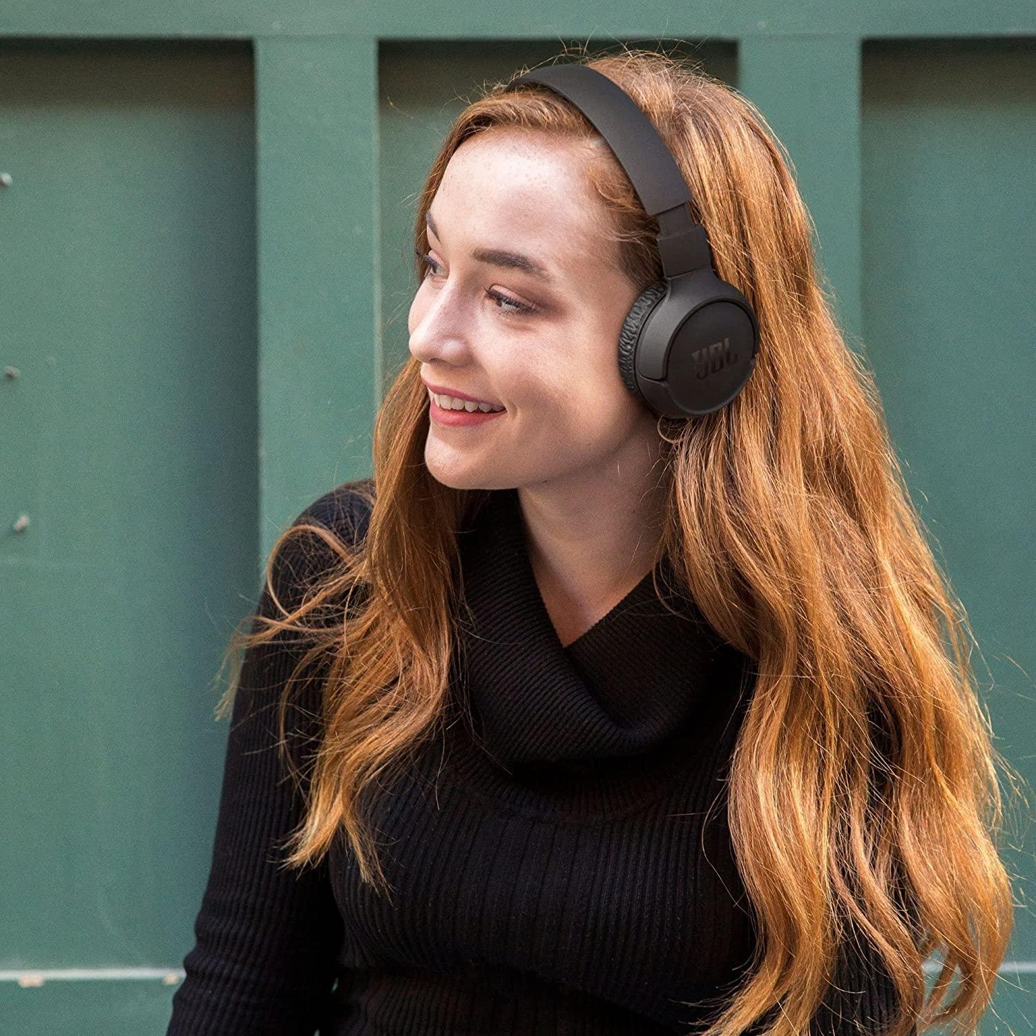 JBL JBL Tune 570BT On-Ear Wireless Bluetooth Headphones with Pure Bass Stereo Sound, Includes Cleaning Cloth - Black(JBLT570BTBLKAM-CC)