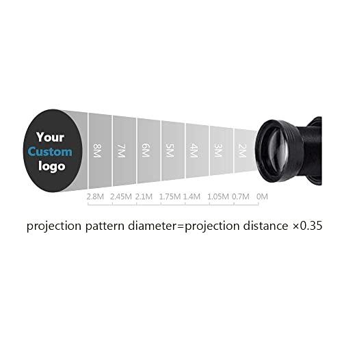 QOMOLANGMA LED Custom Image GOBO Logo Projector Light 40W Static Glass GOBO Projector Advertising Logo Light Free Custom Glass GOBO for Outdoor Use Black