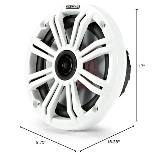 KICKER KICKER 6.5" White Marine Speakers (Qty 2) 1 Pair of OEM Replacement Speakers