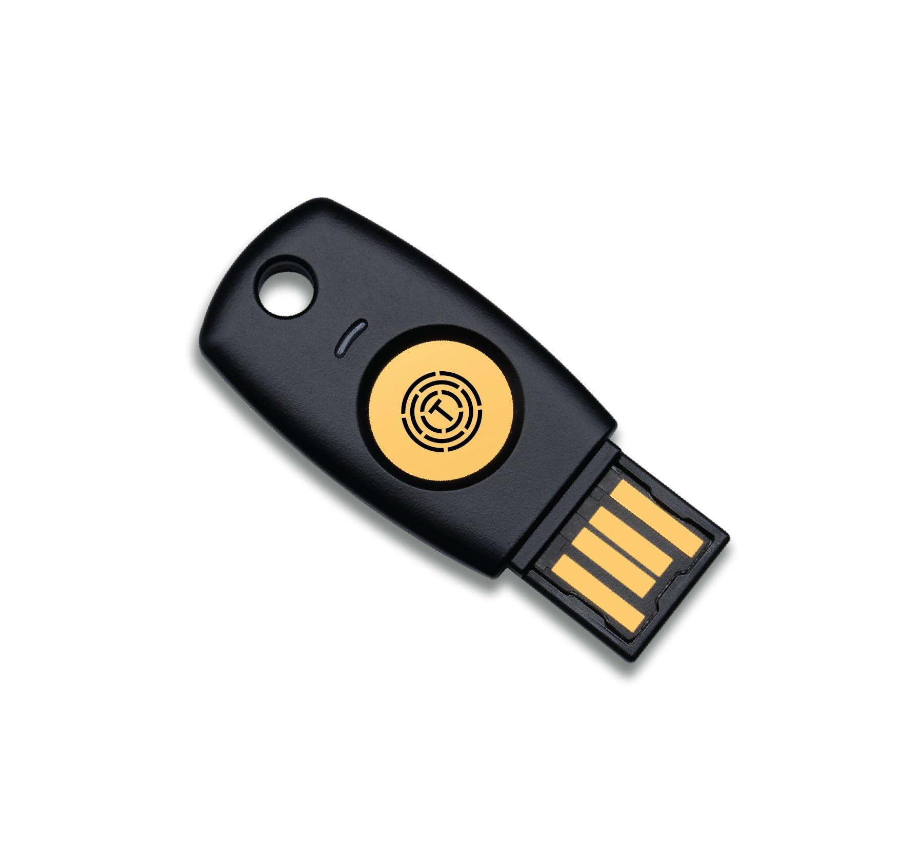 Trustkey FIDO2 U2F Security Key Passkey Two-Factor Authentication (2FA) USB Key PIN+Touch (Non-Biometric) USB-A Type TrustKey T110